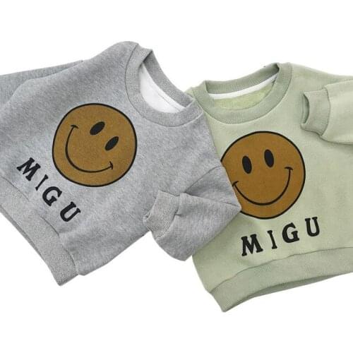 2 3 4 5 6 7 Years Boys Hoodies Autumn Thicken Smiley Print Sweatshirts for Boy Toddler Kids Pullover High Quality Child Tops