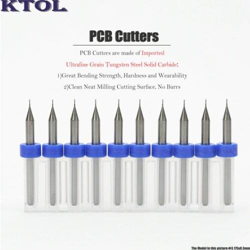 3.175*0.3MM Solid Carbide PCB Milling Bits Cutter Tool,Printed Circuit Board Cutter PCB Mill CNC Router Bits Tools for Cutting