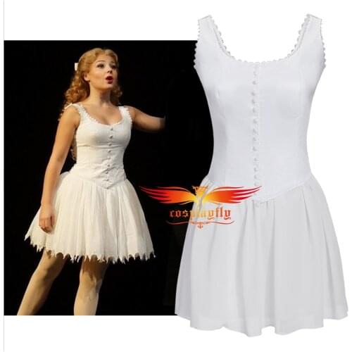 The Phantom Of The Opera Female Dancer Cosplay Costume Women White Fancy Dress Girl Spaghetti Strap Vest Pau Skirt Halloween