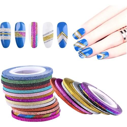 1/2/3mm Matte Gold Silver Striping Sticker Nail Wire Foils Adhesive Thread Nail Wire Foils Adhesive Decal Manicure Decoration