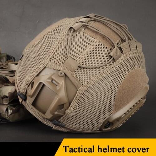 Military Airsoft Helmet Cover Tactical Fast Helmet Mesh Cover Cs Wargame Helmet Gear Cover Hunting Shooting FAST Helmets Cover