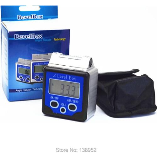 360 degree Digital Protractor with spirit bubble digital Inclinometer digital Bevel Box angle meter