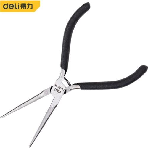 Deli Mini Needle Nose Pliers 6'' Extra Long Nose Plier Press Tool Multifunction Forceps Repair Hand Tools Alicates High Quality