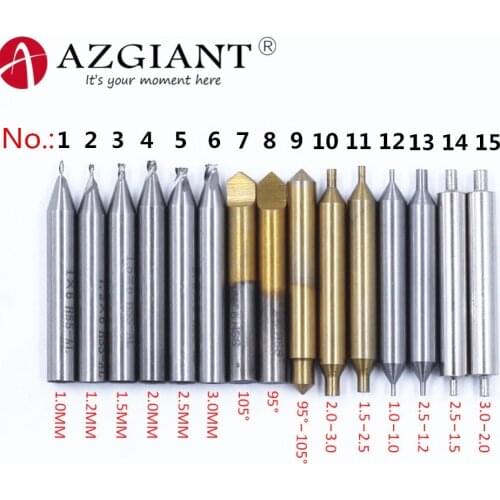 For Car Key Cutting Drill 1.0/1.2/1.5/2.0/2.5/3.0mm Tracer Probe Milling Cutter Engraving Edge Cutter CNC Router Bits End Mill