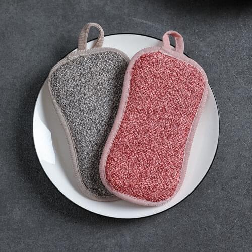 Double-sided dishwashing sponge, scouring pad, kitchen cleaning dishwashing dishwashing dishwashing cloth