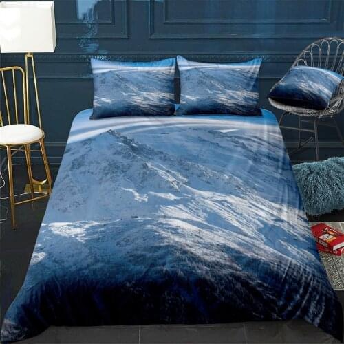 Aiguille du Midi Quilt Cover Pillowcase 3Piece Comforter Bedding Set With Pillow Case Single Double Duvet Cover Home Decora