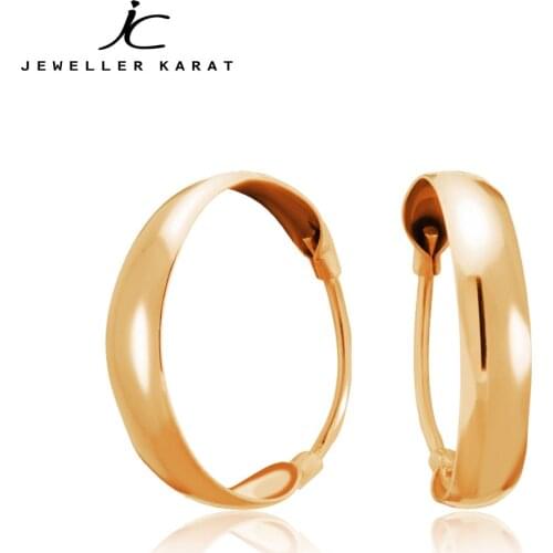 Женские золотые серьги JEWELLER KARAT China At AliExpress