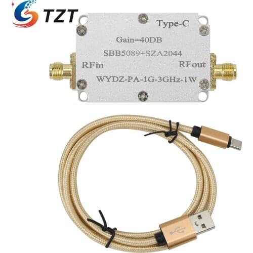TZT SBB5089+SZA2044 Microwave Power Amplifier RF Power Amplifier 1G-3GHz Gain 40DB WYDZ-PA-1G-3GHz-1W