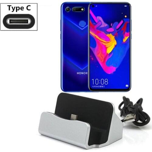 For Huawei Honor View 20 10 9 Desktop Data Sync Type-C USB Cable Dock Charger Station For Honor V20 Mate 20 pro Charging Adapter