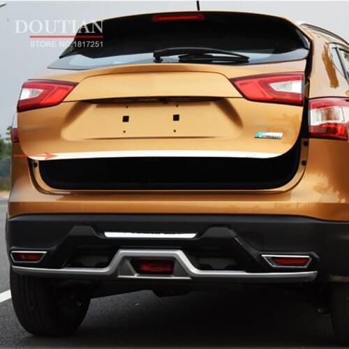 For Nissan Qashqai j11 2014-2019 2020 ailgate Rear Door Bottom Cover Molding Trim Stainless Steel back door trim car Accessories
