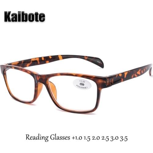 KBT High Quality TR Frame Rectangular Reading Glasses for Men Women Presbyopic Eyelasses Reader Eyewear +1.0 1.5 2.0 2.5 3.0 3.5