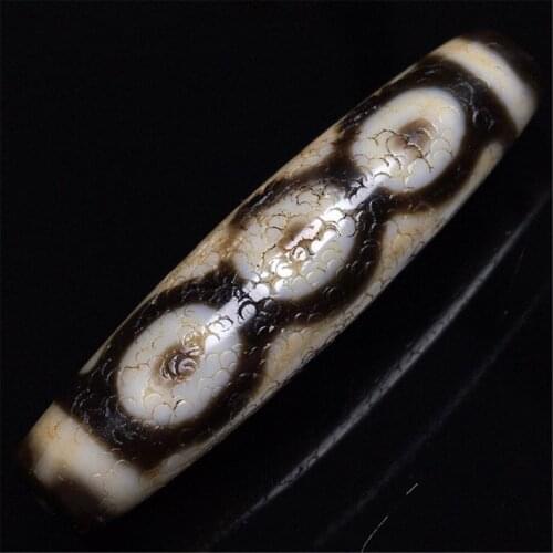 Wholesale Natural Agate Dzi Beads Lotus Masters Five Eyes Water Pattern Old Objects Loose Jewelry DIY Material Pendant