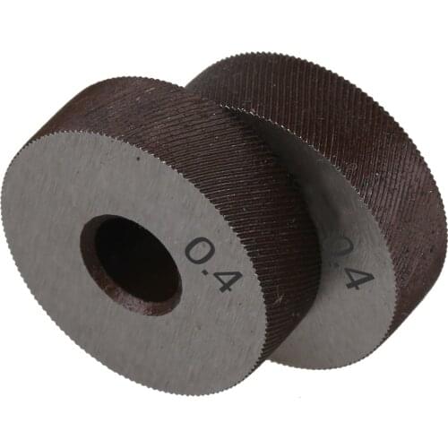 Pair of 0.4mm Gear Hob Wheel Knurled Wheel Knife Textured Knurled Lathe Embossing wheel Machine Tools Accessories