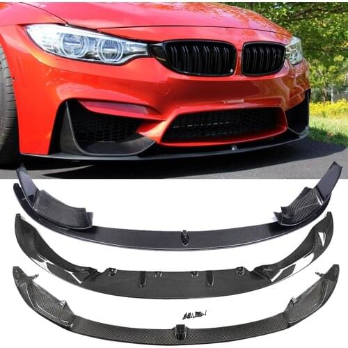 Front Lip for F80 M3 F82 F83 M4 Front Lip for BMW M3 M4 2012 - 2019 Auto Racing Front Bumper Lip Chin Spoiler Carbon Fiber
