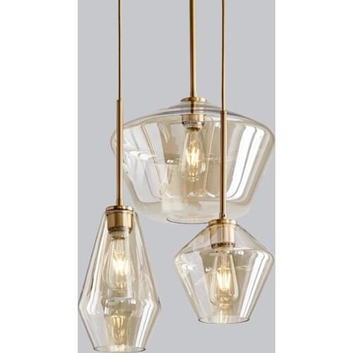 Nordic Minimalist Design Pendant Lamp Clear and Clean Glass Lighting Artsy Casual Lamp Classic Glass Lampshade Light Fixture