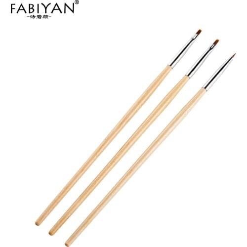 Professional 3PCS/Set Nail Art Brush DIY Manicure Tool UV Gel Design Drawing Painting Salon Phototherapy Wood Flower Pen Polish