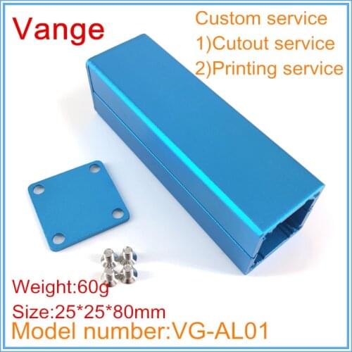 1pcs/lot custom service aluminum junction box 6063-T5 aluminum cases enclosure 25*25*80mm for smart device