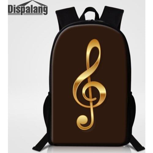 Dispalang Musical Note Print Schoolbags For Students Boy Girl Fashion Backpacks For School 16 Inch Large Daily Bagpack Sac A Dos