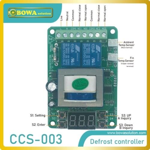 Smart hot fluoride defrost controller suitable for real time defrosting in refrigeration equipments and air source heat pump