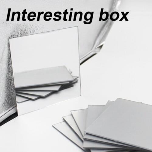 Mirror 1.7 * 100 * 100mm reflector plastic plexiglass plate DIY small mirror reflection