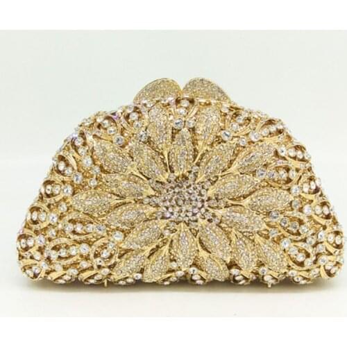 Flower wedding bride Crystal Clutch Evening Purse Bag Women Formal Dinner Bridesmaid banquet Handbag Wedding Bridal Purse lady
