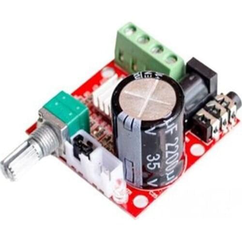 1PCS 12V Mini Hi-Fi PAM8610 Audio Stereo Amplifier Board 2X10W Dual Channel D Class
