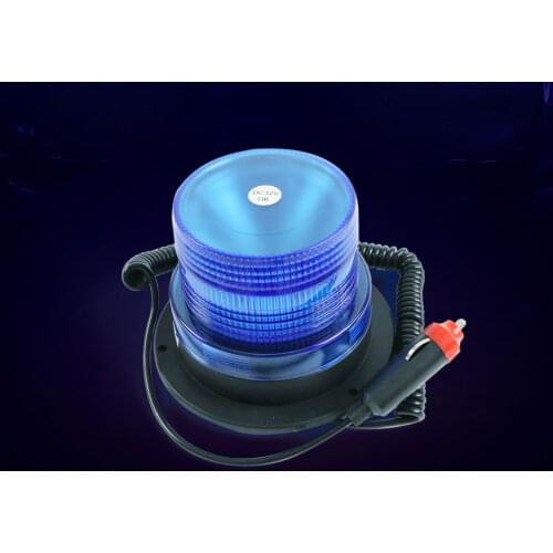 12V/24V LED Blue color Car Vehicle Police Warning Light Flashing Beacon LED Strobe Emergency Lighting Lamp with Magnetic Mounted
