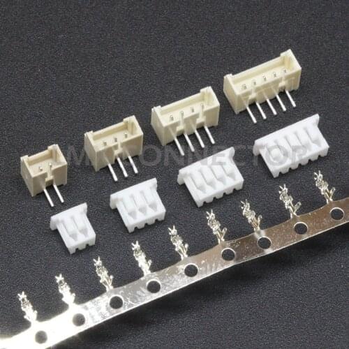 20 Set 1.25mm Pitch Connector Micro JST Right Angle Vertical Pin 2/3/4/5/6/7/8/9/10/11/12P ( Pin Header + Housing + Terminal )