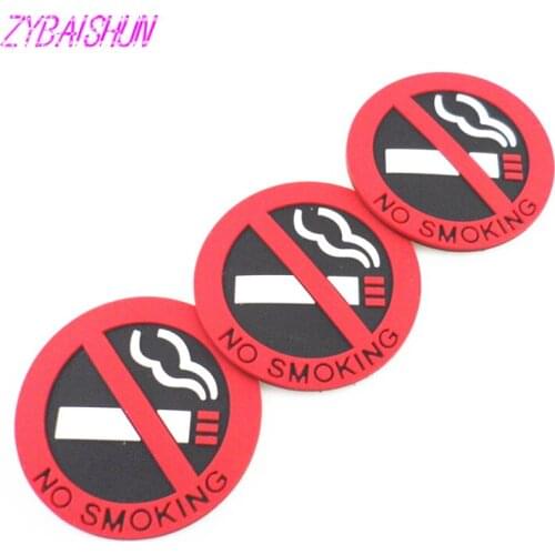 3 pcs. Rubber No Smoking Warning Sign Sticker for Mini One Cooper R50 R52 R53 R55 R56 R60 R61 PACEMAN COUNTRYMAN CLUBMAN/COUPE