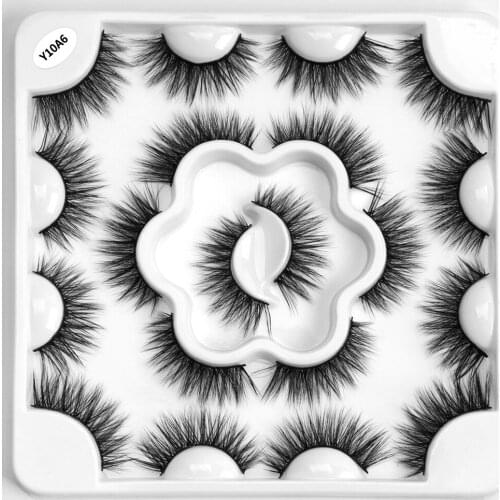 4/10 pairs Eyelashes Natural long 3D Mink Eyelashes Thick HandMade Full Strip Lashes Volume Soft Mink Lashes False Eyelashes