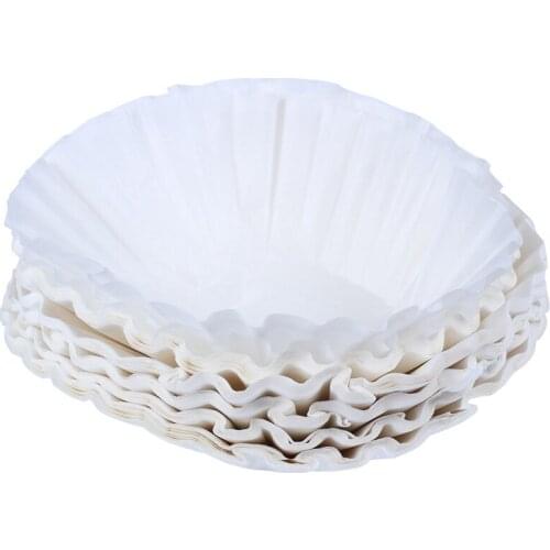 500Pcs 25Cm Sheets American Commercial Coffee Filter Paper Basket Coffee Filters Coffee Ware Coffee Filters (White)
