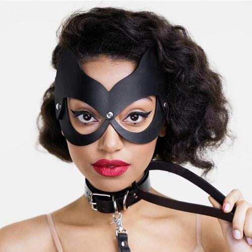 Bdsm Eye Mask Sex Bondage Adult Game Couples Leather Harness Mask For Women Men Cosplay Masquerade Carnival Party Mask 9 style