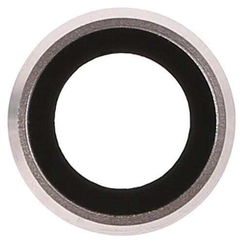 White Rear Camera Lens Glass Cover With Metal Frame Holder For iPhone 6 Plus 5.5 Inch
