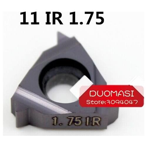 Free shipping 11IR 1.75ISO ,Indexable Tungsten Carbide Threading Lathe Inserts for Threaded Lathe Holder, 10pcs
