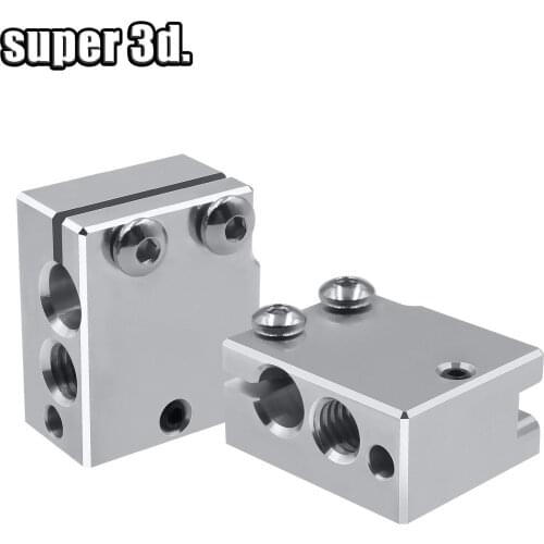 2/1pcs Upgrade PT100 Aluminum Volcano Copper Heat Block For E3d Volcano Hotend 3D Printer Heated Block for BMG Extruder TItan