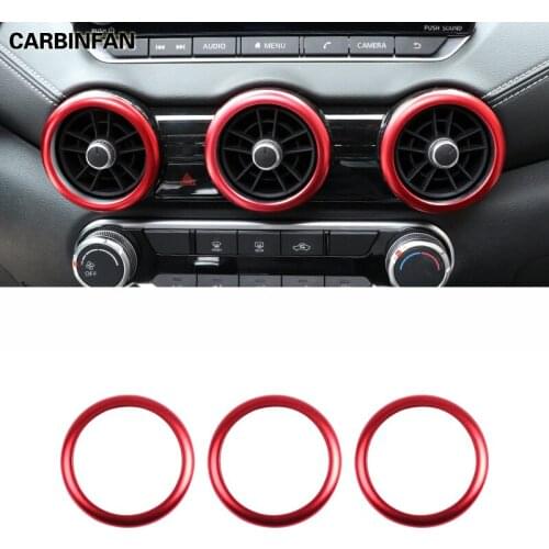 Center Air Conditioning Knob Cover Air outlet Vent Decorative Frame Sticker For Nissan Sylphy Sentra Bluebird 2020 2021 C1970
