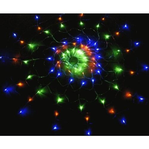 Colorful 120 bulbs LED RGB Net Light fairy string lamp Christmas/Wedding Party Spider NET X'MAS decorate Ornament lamps