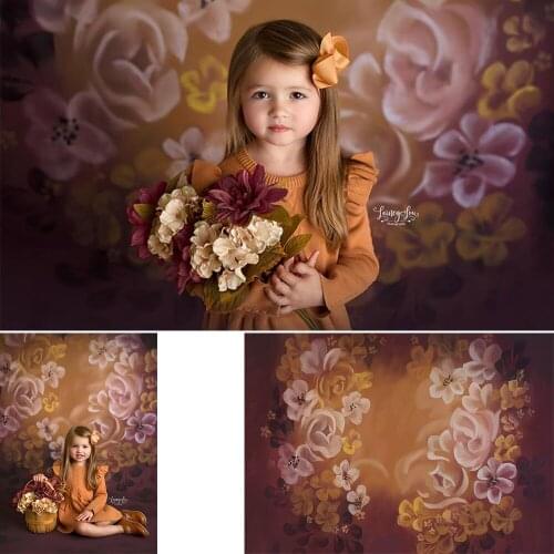 Flower Floral Painting Portrait Backdrop Photography Newborn Children Adult Birthday Background Old Master Baby Shower Photocall