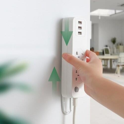 Plug Holder Seamless Punch-Free Plug Sticker Wall Fixer Power Strip Holder For Sockets Wall Remote Control Hanging