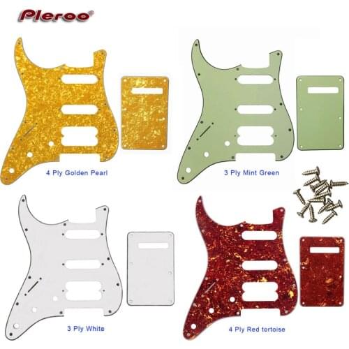 Pleroo Guitar Parts - For FD US Left Handed 72' 11 Screw Hole Standard Start Player Humbucker Hss Guitar pickguard Scratch Plate