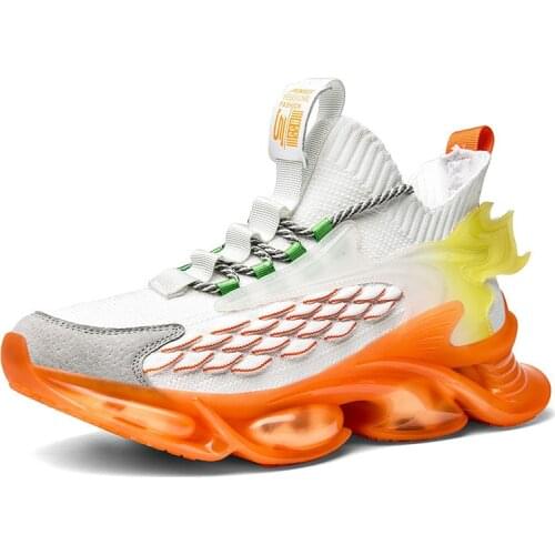 ERENEJIAN 2021 New Mens Fashion Running Shoes Breathable Mesh Trainer Shoes Sneakers Blade Sole Footwear Fish Scale Chunky