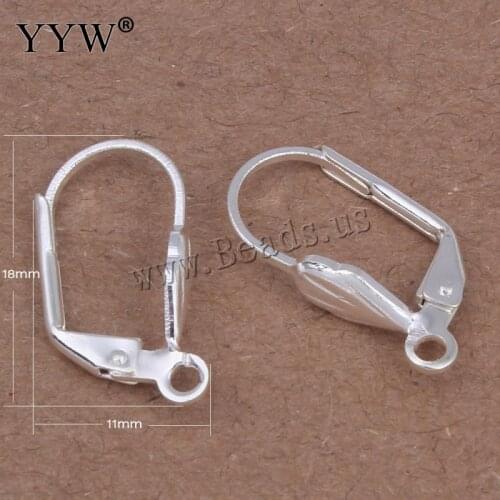 30PCS Fine Jewellery Components Genuine Silver color Handmade Beadings Findings Earring Hooks Leverback Earwire Fittings