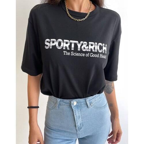 Calelinka Stay Active Letters Printed Short Sleeve Casual Tees Round Neck Cotton Chic Tops Plus Size Ins Fashion Women tshirts