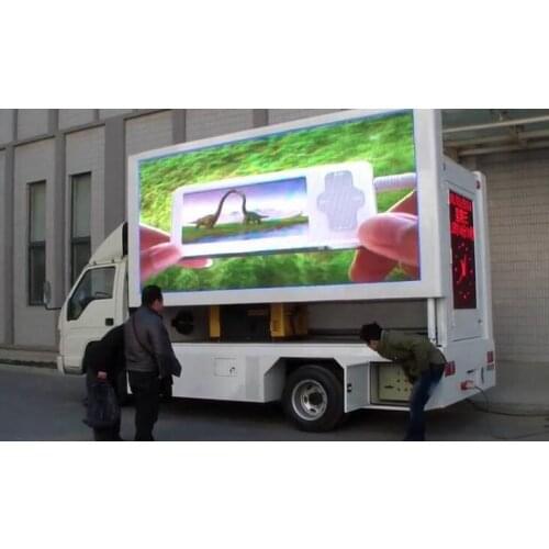 Custom made mobile led sign on truck P5 Outdoor videowall 6500cd waterproof cabinet advertising billboard led display