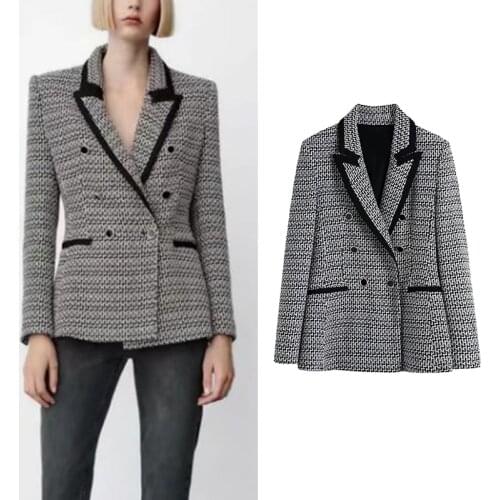 JUESHEYIREN Women's Tweed Blazers