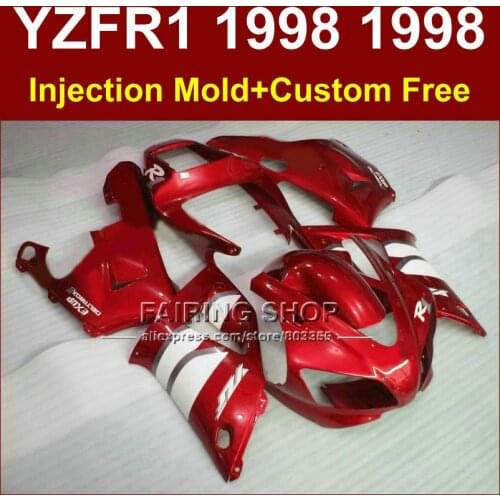 A4R ABS plastic fairings kit for YAMAHA YZF R1 YZF1000 98 99 R1 EXUP red motorcycle fairings YZF R1 1998 1999 RG6