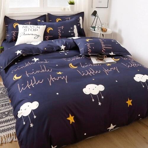 Anime Linen Bedding Set Double Bed Sheet Nordic Covers and Sheets...140x200 Duvet Cover Plaid for Bed Nordic Bed 150 220,240