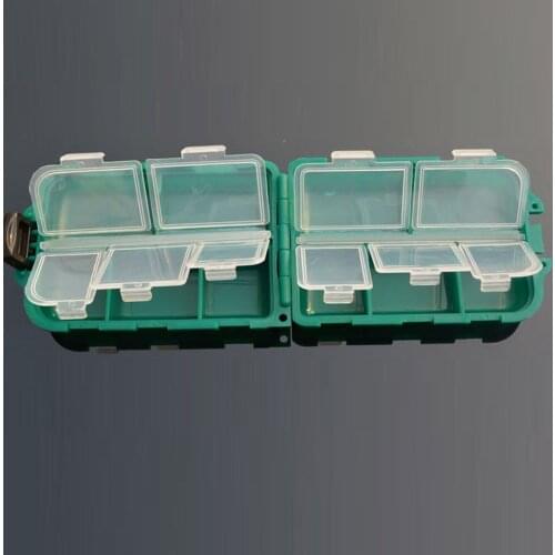 10 Grid Fishing Gear Box Bait Bait Hook Storage Small Box Compartments Storage Case Box Plastic Fishing Lure Hook Bait