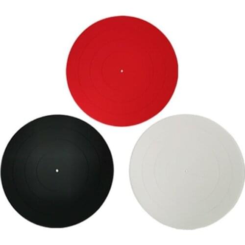 Turntable Platter Mat Black Rubber Silicone Design for Universal to All LP Vinyl Record Players