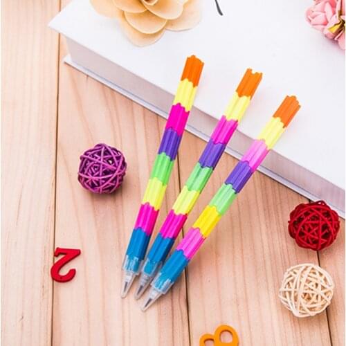 Creative stationery Rainbow Building pencil pencil pupils writing HB pen kindergarten gifts Stationery office supplies for